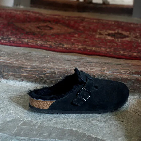 Birkenstock Boston Shearling Suede Leather